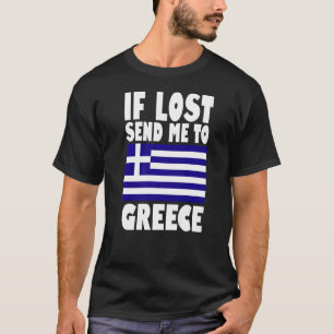 Camiseta Diseño de la bandera de Grecia Si me pierden, enví