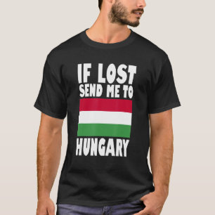 Camiseta Diseño de la bandera de Hungría Si me pierden, env
