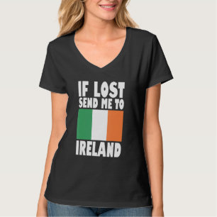 Camiseta Diseño de la bandera de Irlanda Si se pierde, enví