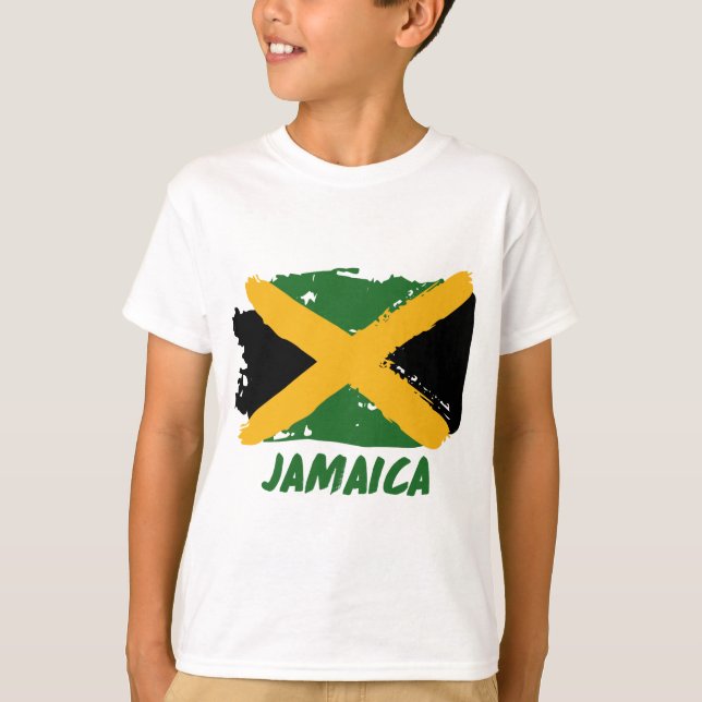 Camiseta Diseño de la bandera de Jamaica (Anverso)