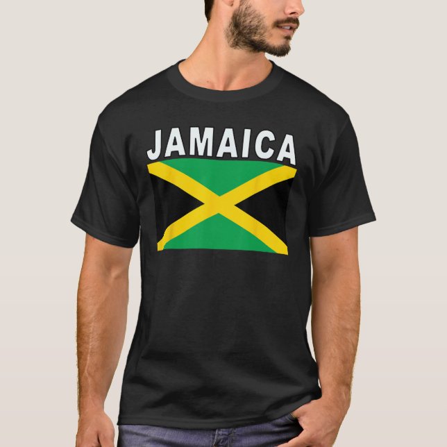 Camiseta Diseño de la bandera de Jamaica - Raíces culturale (Anverso)