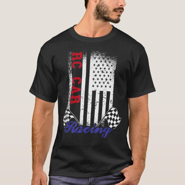 Camiseta Diseño de la bandera de la carrera de la bandera e (Anverso)