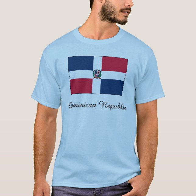 Camiseta Diseño de la bandera de la República Dominicana (Anverso)