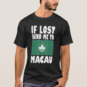 Camiseta Diseño de la bandera de Macao Si se pierde, envíam