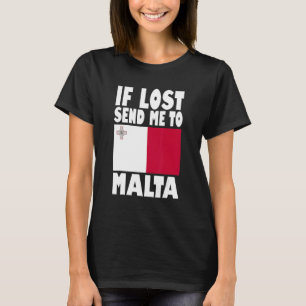Camiseta Diseño de la bandera de Malta Si se pierde, envíam