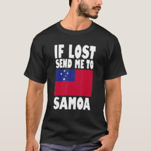 Camiseta Diseño de la bandera de Samoa Si me pierdes, envía
