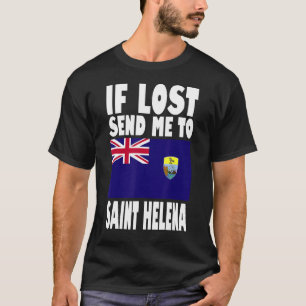 Camiseta Diseño de la bandera de Santa Elena Si me pierdes,