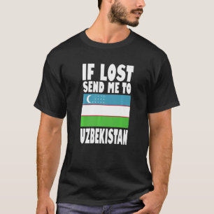 Camiseta Diseño de la bandera de Uzbekistán Si se pierde en