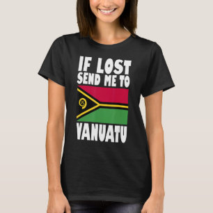 Camiseta Diseño de la bandera de Vanuatu Si se pierde, enví