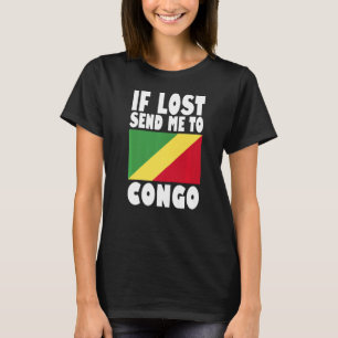 Camiseta Diseño de la bandera del Congo Si me pierden, enví