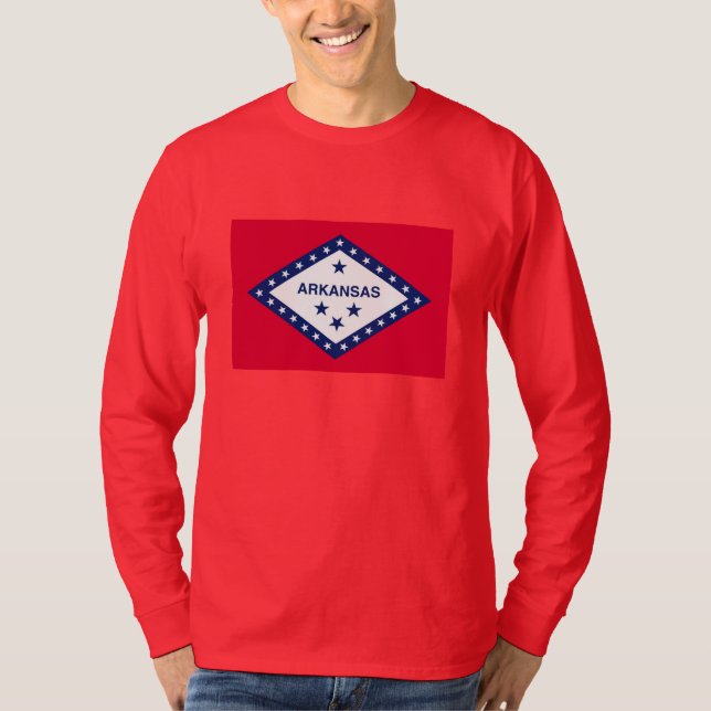 Camiseta Diseño de la bandera del estado de Arkansas (Anverso)