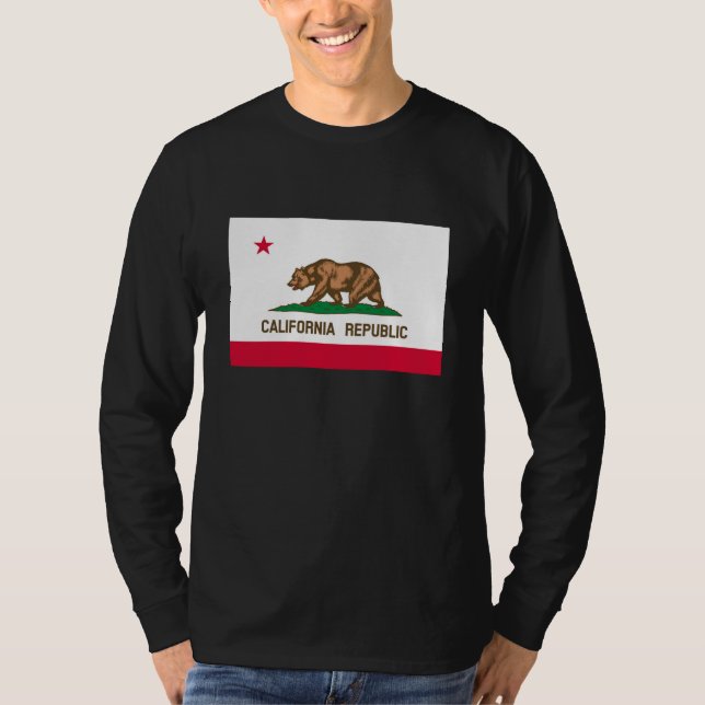 Camiseta Diseño de la bandera del estado de California (Anverso)