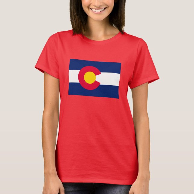 Camiseta Diseño de la bandera del estado de Colorado (Anverso)