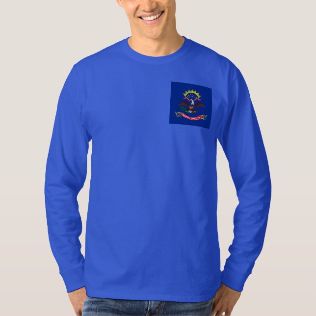 Camiseta Diseño de la bandera del estado de Dakota del Nort (Anverso)