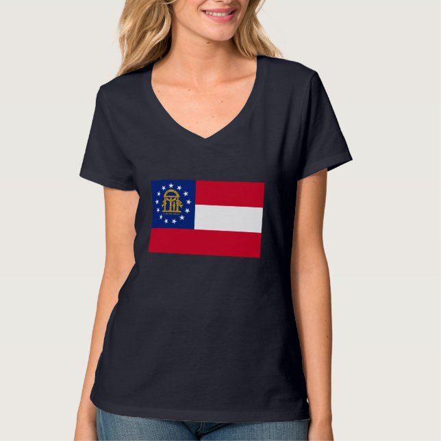 Camiseta Diseño de la bandera del estado de Georgia (Anverso)
