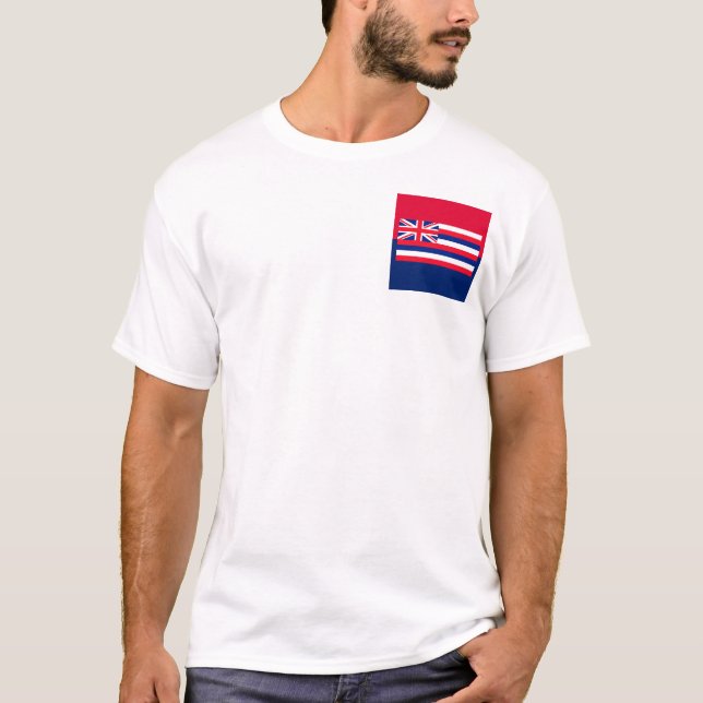 Camiseta Diseño de la bandera del estado de Hawái (Anverso)