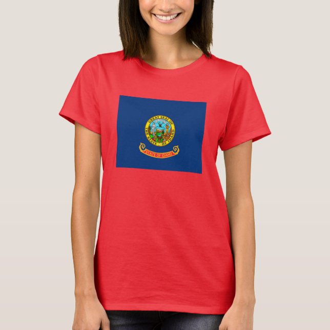 Camiseta Diseño de la bandera del estado de Idaho (Anverso)