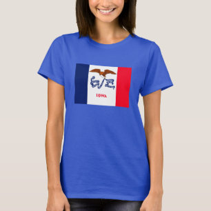 Camiseta Diseño de la bandera del estado de Iowa
