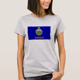 Camiseta Diseño de la bandera del estado de Kansas