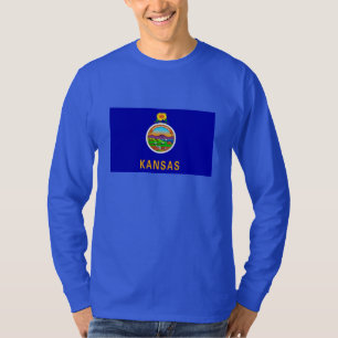 Camiseta Diseño de la bandera del estado de Kansas