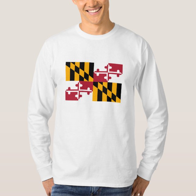 Camiseta Diseño de la bandera del estado de Maryland (Anverso)