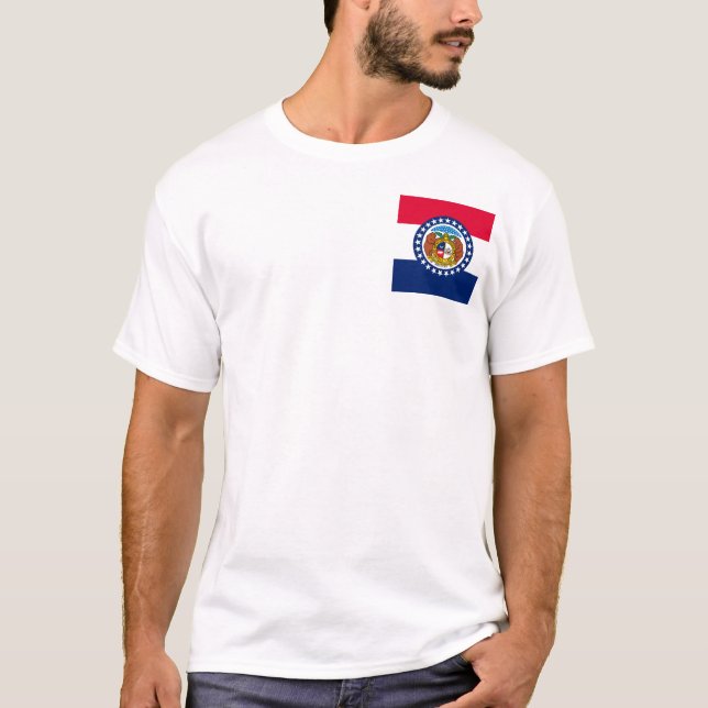 Camiseta Diseño de la bandera del estado de Misuri (Anverso)