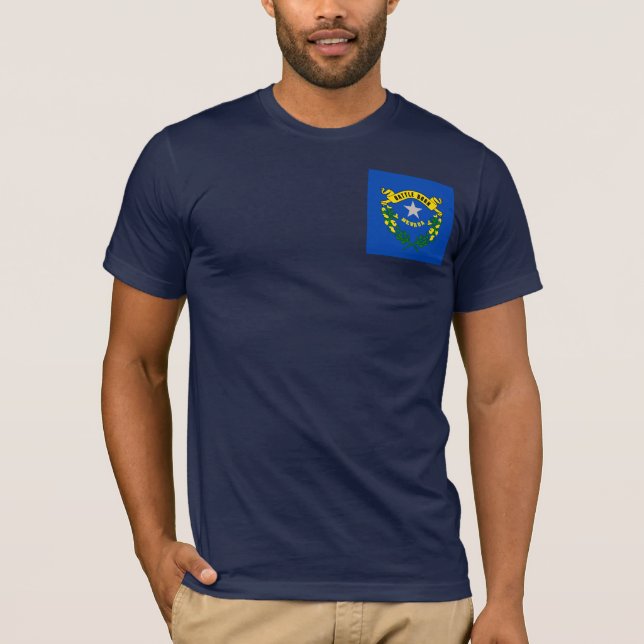 Camiseta Diseño de la bandera del estado de Nevada (Anverso)
