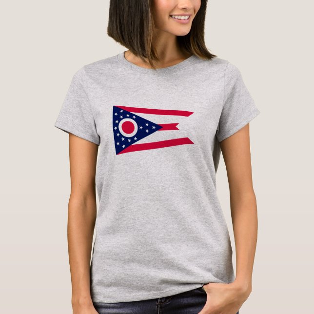 Camiseta Diseño de la bandera del estado de Ohio (Anverso)