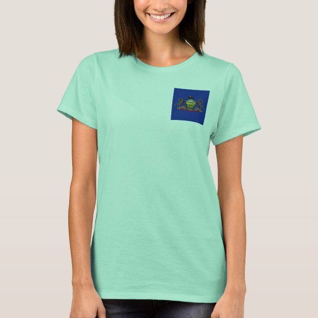 Camiseta Diseño de la bandera del estado de Pennsylvania (Anverso)