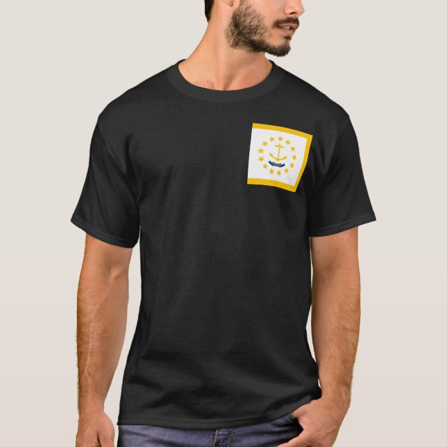 Camiseta Diseño de la bandera del estado de Rhode Island (Anverso)