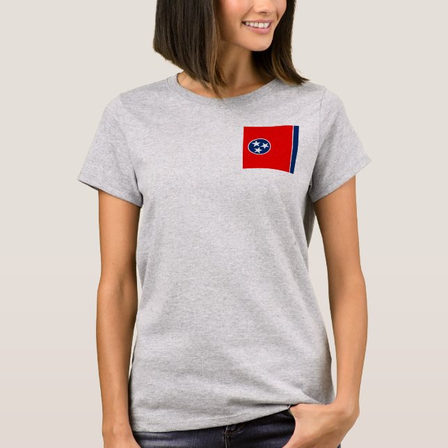 Camiseta Diseño de la bandera del estado de Tennessee (Anverso)