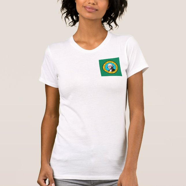 Camiseta Diseño de la bandera del estado de Washington (Anverso)