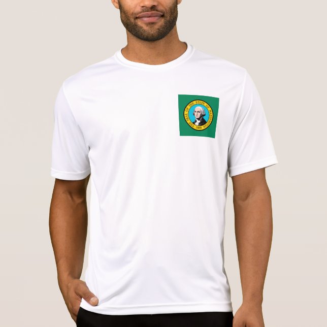 Camiseta Diseño de la bandera del estado de Washington (Anverso)