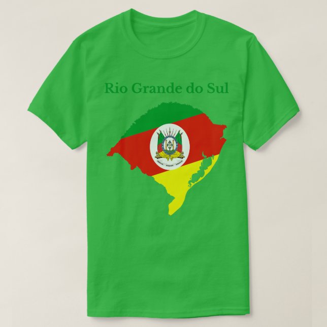Camiseta Diseño de la bandera del mapa de Rio Grande do Sul (Diseño del anverso)
