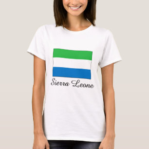 Camiseta Diseño de la bandera del Sierra Leone