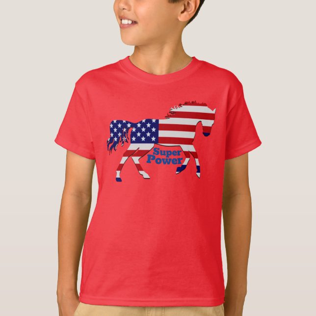 Camiseta Diseño de la bandera estadounidense (Anverso)