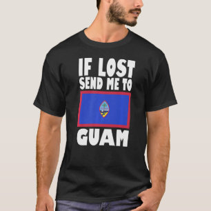 Camiseta Diseño de la bandera guam Si me pierdes, envíame a