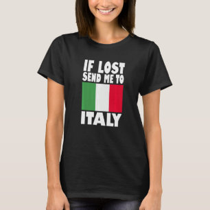Camiseta Diseño de la bandera italiana Si se me pierde, env