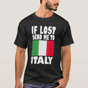 Camiseta Diseño de la bandera italiana Si se pierde, envíen
