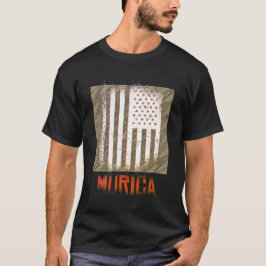 Camiseta Diseño de la bandera nacional estadounidense de Mu