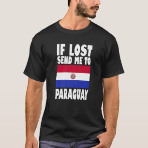 Camiseta Diseño de la bandera paraguaya si me pierden, enví