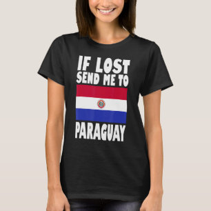 Camiseta Diseño de la bandera paraguaya si me pierden, enví