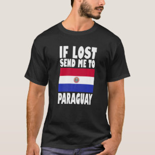 Camiseta Diseño de la bandera paraguaya si me pierden, enví