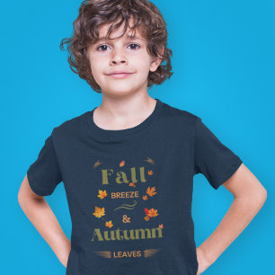 Camiseta Diseño de la Brisa Caída y las Hojas de Otoño