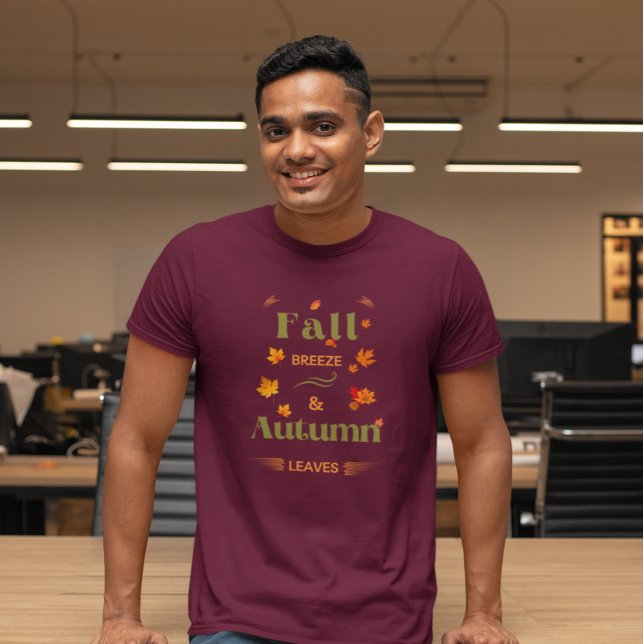 Camiseta Diseño de la Brisa Caída y las Hojas de Otoño (Subido por el creador)