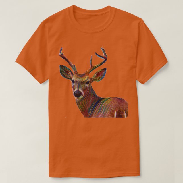 Camiseta Diseño de la cabeza de Deer Buck (Diseño del anverso)