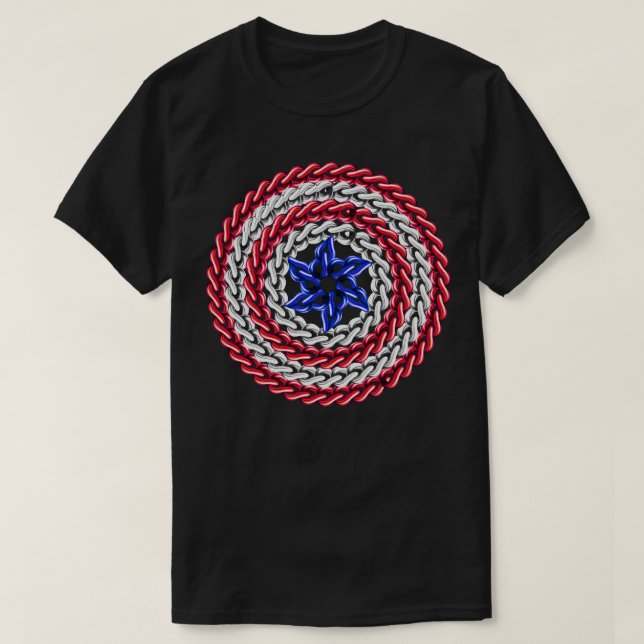 Camiseta Diseño de la cadena Captain Sheild (Diseño del anverso)