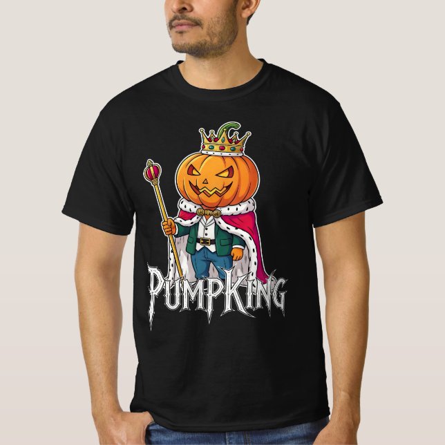 Camiseta Diseño de la Calabaza King para Guay Funny de Hall (Anverso)