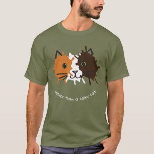 Camiseta Diseño de la cara del gato de calicó