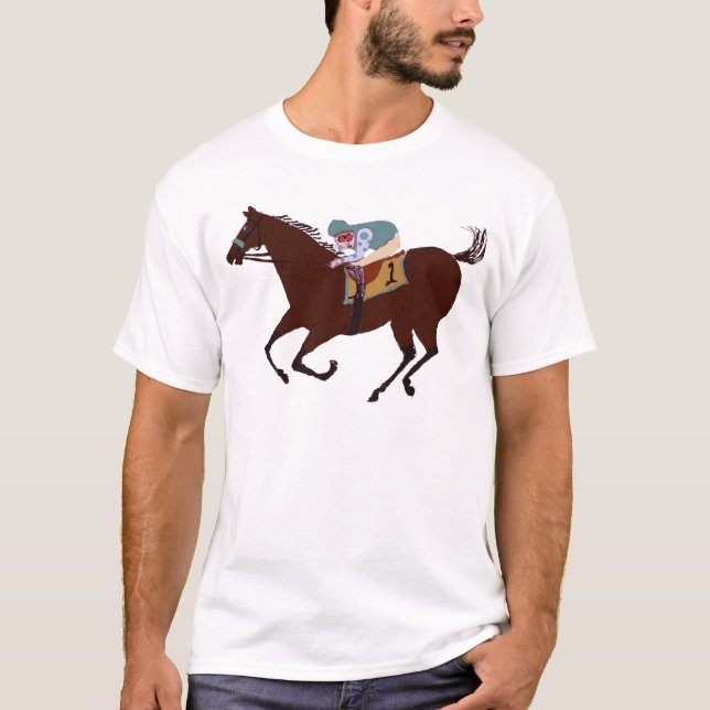 Camiseta Diseño de la carrera de caballos de la diversión (Anverso)